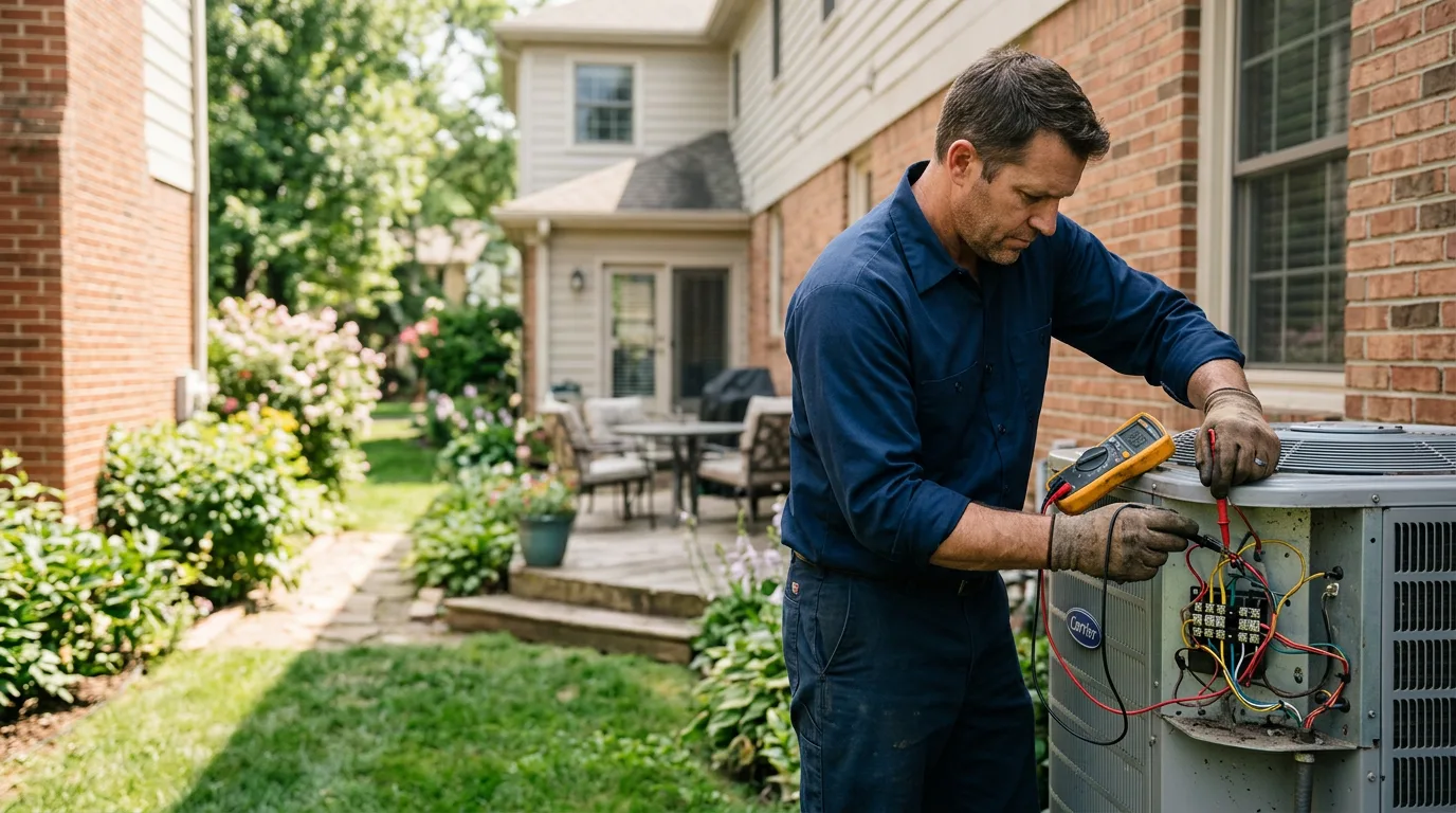 HVAC technician working near Crothersville, IN